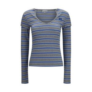Ganni Gray Cotton Women's Sportswear